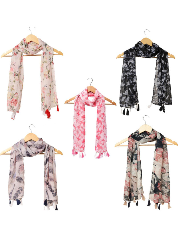 RIDDLE RIDDLE NEEDLE Printed Chiffon Women Scarf, Stole, Fancy Scarf - Flipkart Deal