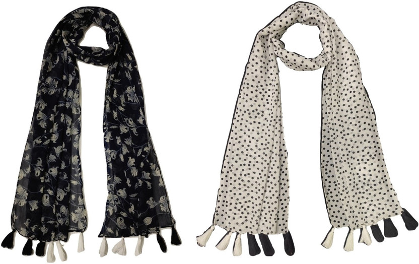 StoleVilla Printed Chiffon Women Scarf, Stole, Fancy Scarf