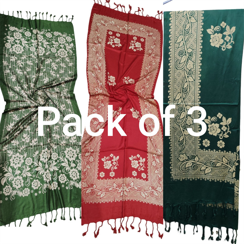 IZAYA IZAYA Printed Cotton Rayon Blend Men & Women Stole - Flipkart Deal