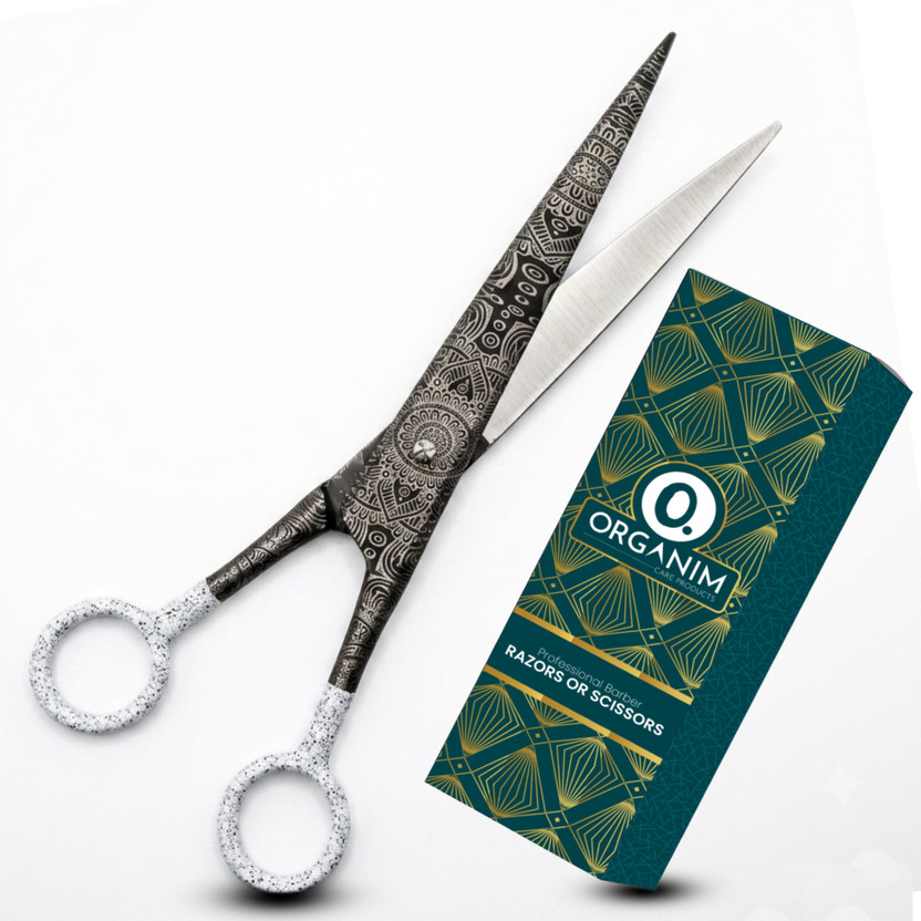 Organim care products Salon Professional Hair Cutting (7 Inch) Ariel Scissors(Set of 1, Black)