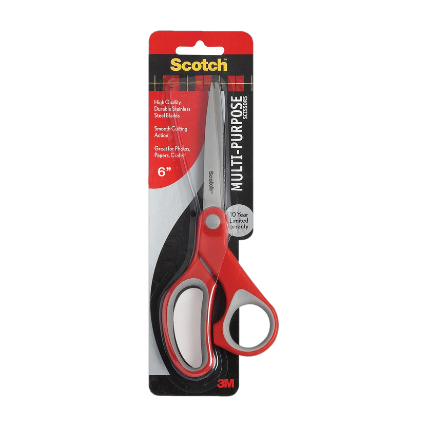 Scotch 6 Inches Scissors(Set of 1, Red)