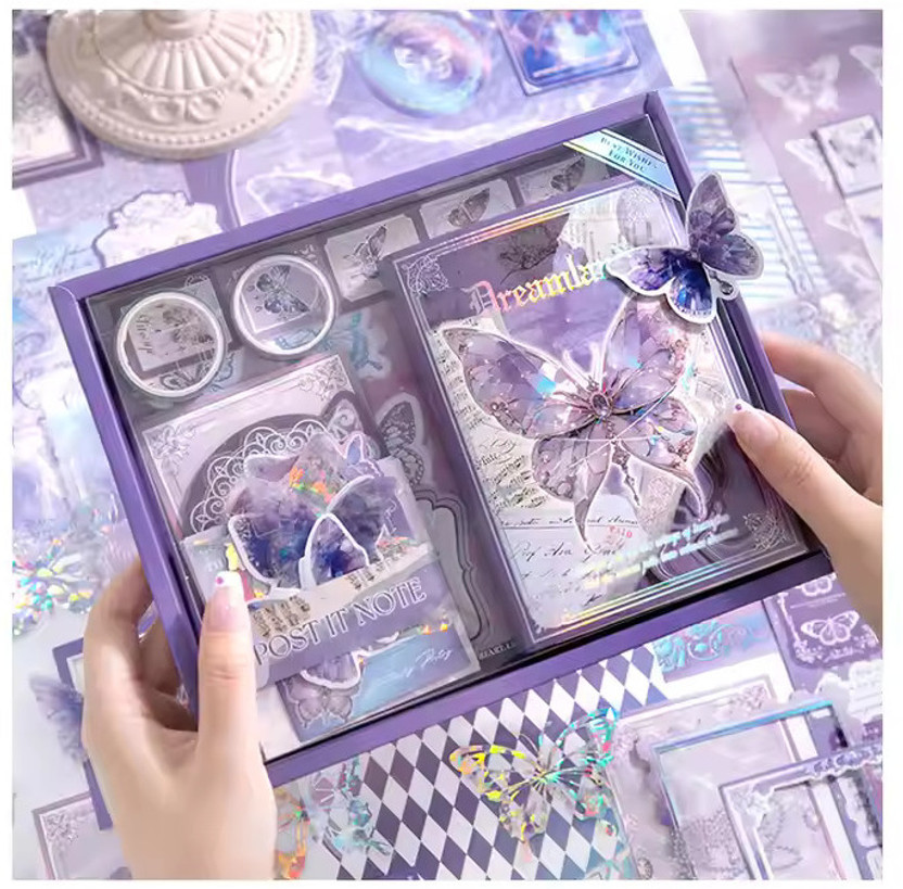 voldot Journal Supplies Kit Vintage Scrapbook Stickers Theme,  Scrapbook Kit(Partially Assembled)