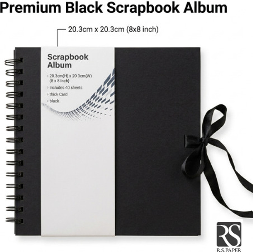 RS PAPER Black Kraft scrapbook Theme,  Scrapbook Kit(Partially Assembled)