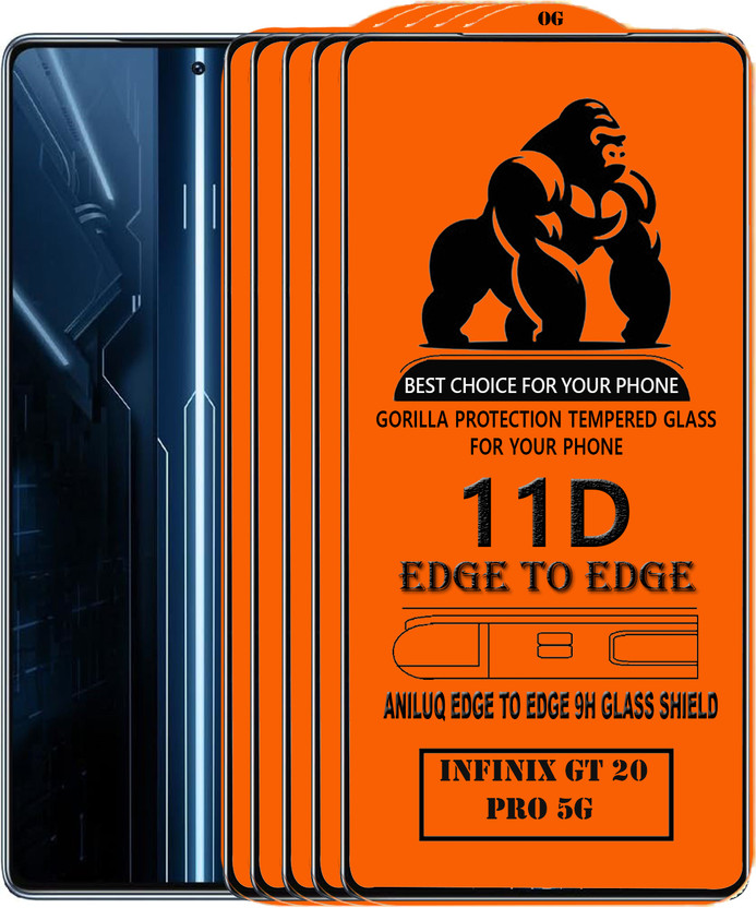 ANILUQ Edge To Edge Screen Guard for INFINIX GT 20 PRO 5G(Pack of 5)
