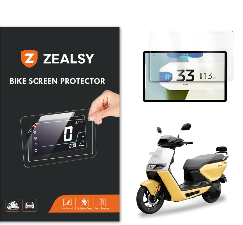 Zealsy Impossible Screen Guard for ATHER RIZTA S & Z EV 7 INCH Screen Guard Protector Accessories Motorcycle Digital Console Speedometer(Pack of 1)