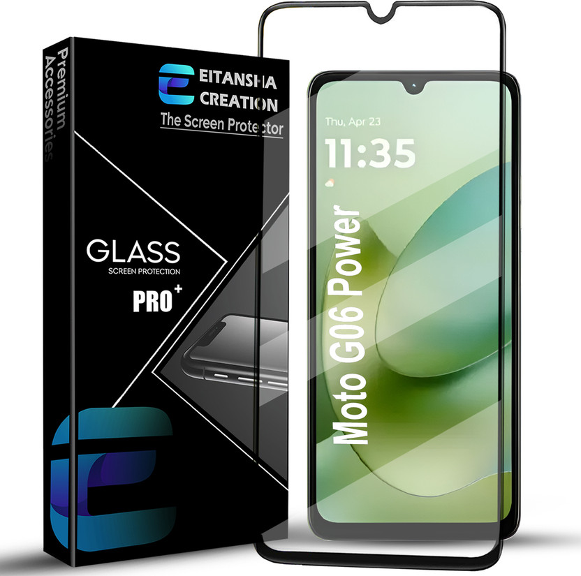 EITANSHA CREATION Edge To Edge Tempered Glass for Moto g06 power(Pack of 1)