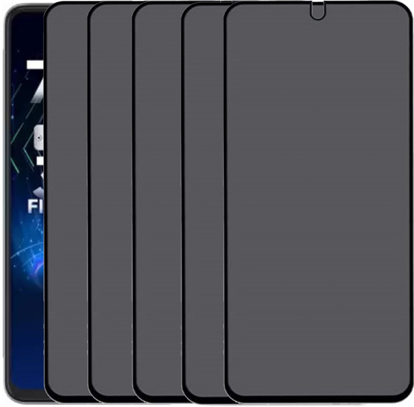 Blate Edge To Edge Tempered Glass for TECNO POVA 3 PRIVACY (PACK OF-5)(Pack of 5)