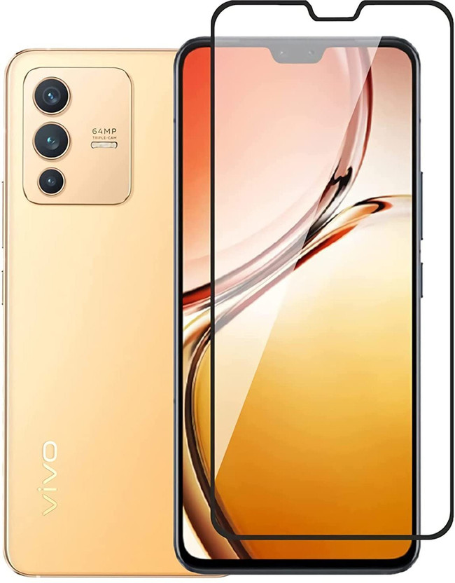 EITANSHA CREATION Edge To Edge Tempered Glass for Vivo V23(Pack of 1)