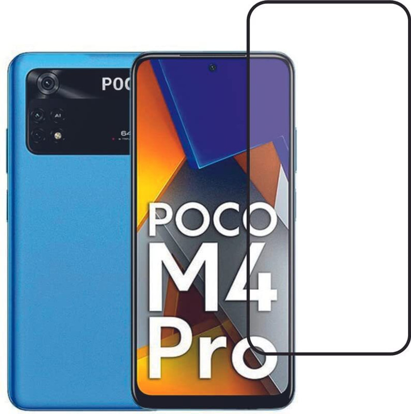 EITANSHA CREATION Edge To Edge Tempered Glass for POCO M4 Pro(Pack of 1)