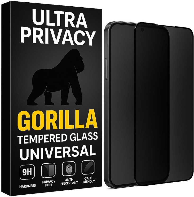 Gorilla Ultra Privacy Edge To Edge Tempered Glass for Apple iPhone 15(Pack of 1)