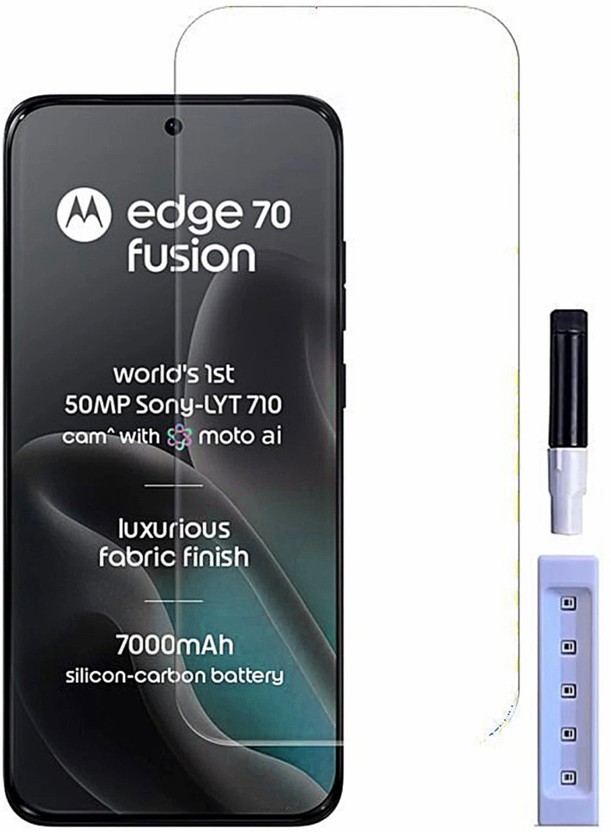 Doubledicestore Edge To Edge Tempered Glass for Motorola Edge 70 Fusion 5G(Pack of 1)