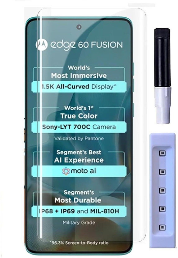 Motorola GLOBAL NOMAD Edge To Edge Tempered Glass for MOTOROLA Edge 60 Fusion 5G(Pack of 1) - Flipkart Deal