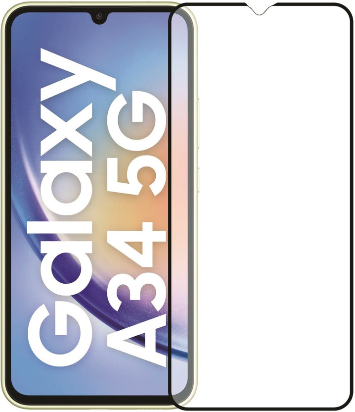 GLOBAL NOMAD Edge To Edge Tempered Glass for SAMSUNG Galaxy A34 5G(Pack of 1)