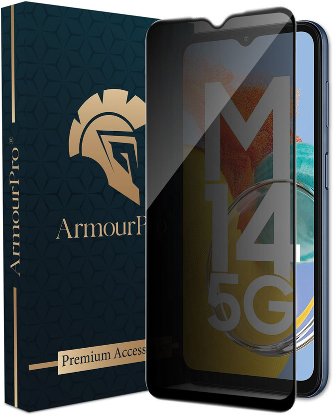Samsung ArmourPro Edge To Edge Tempered Glass for Samsung Galaxy M14 5g, Samsung A14 5G, Samsung F14 5G, Privacy protection(Pack of 1) - Flipkart Deal
