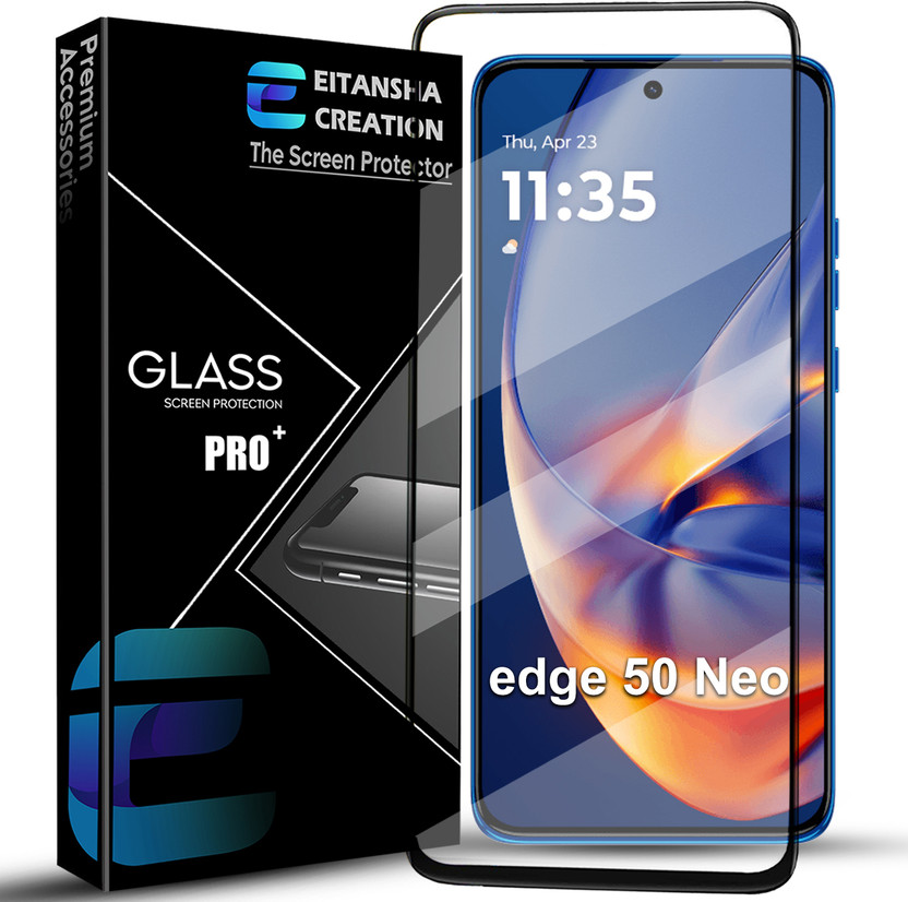 EITANSHA CREATION Edge To Edge Tempered Glass for Motorola Edge 50 Neo 5G(Pack of 1)