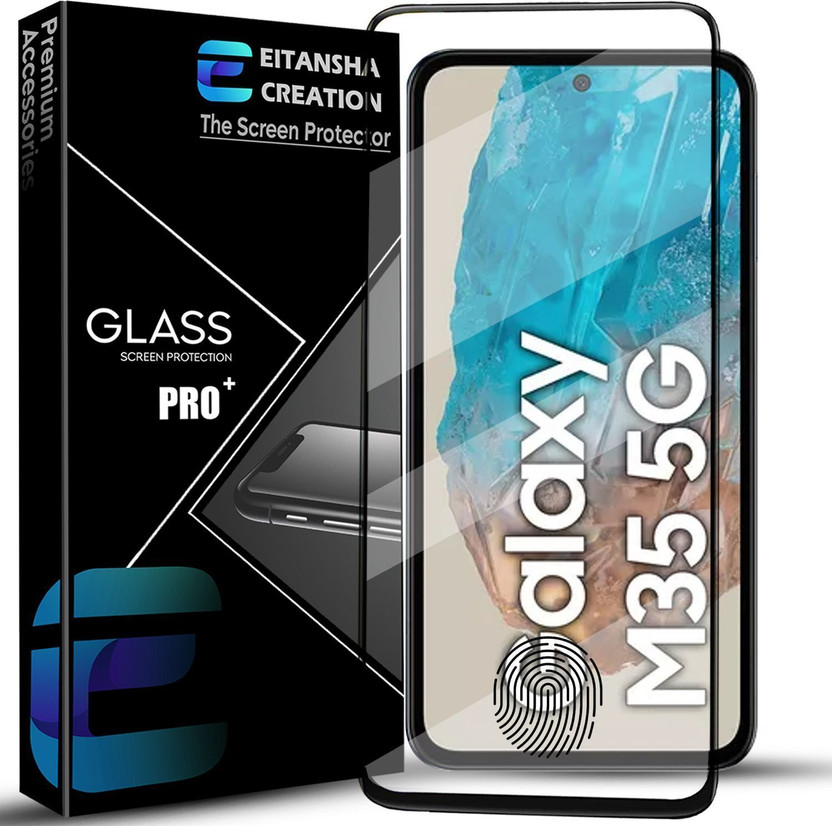 EITANSHA CREATION Edge To Edge Tempered Glass for SAMSUNG Galaxy M35 5G, Samsung Galaxy M35(Pack of 1)