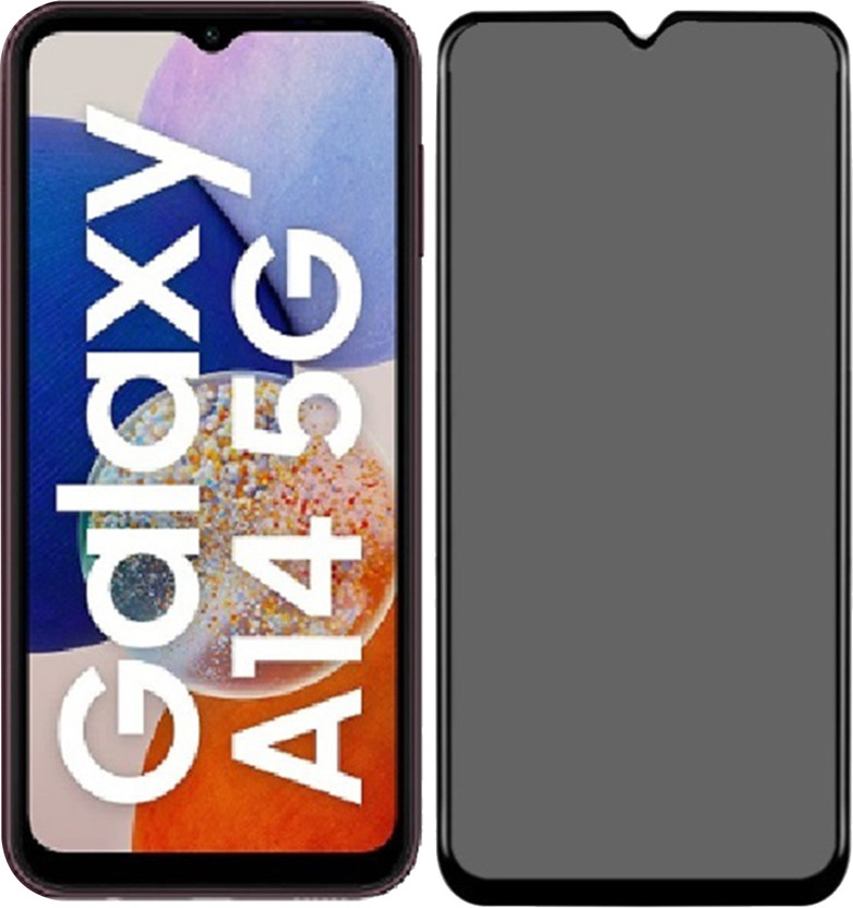 Resolute Edge To Edge Tempered Glass for SAMSUNG GALAXY A14 5G ANTI SPY SCRATCH RESISTANT PRIVACY PROTECTION(Pack of 1)