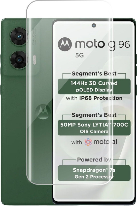 Flipkart SmartBuy Edge To Edge Tempered Glass for Motorola G96 5G(Pack of 1)