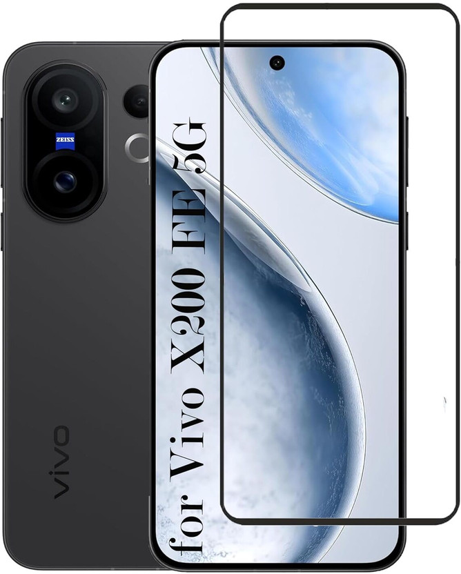 Vivo glassog Edge To Edge Tempered Glass for VIVO X200 FE 5G, Tempered Glass Screen Protector For VIVO X200 FE 5G Black Cellphone With Edge To Edge Coverage And Easy Installation Kit(Pack of 2) - Flipkart Deal