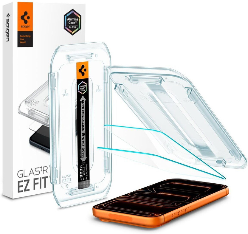 Spigen Tempered Glass Guard for iPhone 17 Pro Max, iPhone 16 Pro Max(Pack of 2)
