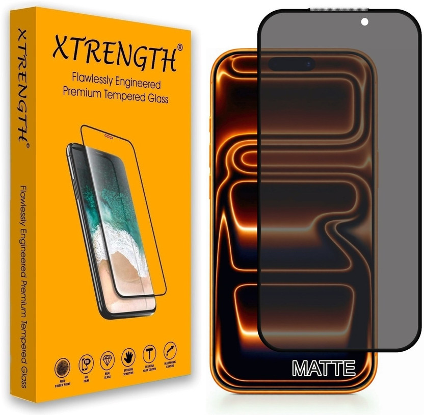 Apple XTRENGTH Tempered Glass Guard for Apple iPhone 17, iPhone 17, Matte / Anti -Glare / Gaming Screen Protector, with Easy Installation Kit(Pack of 1) - Flipkart Deal