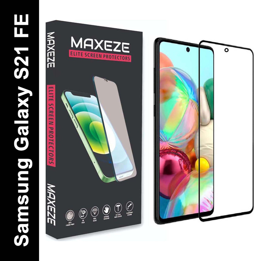 MAXEZE Tempered Glass Guard for Samsung Galaxy S21 FE 5G, with Easy Installation Kit(Pack of 1)