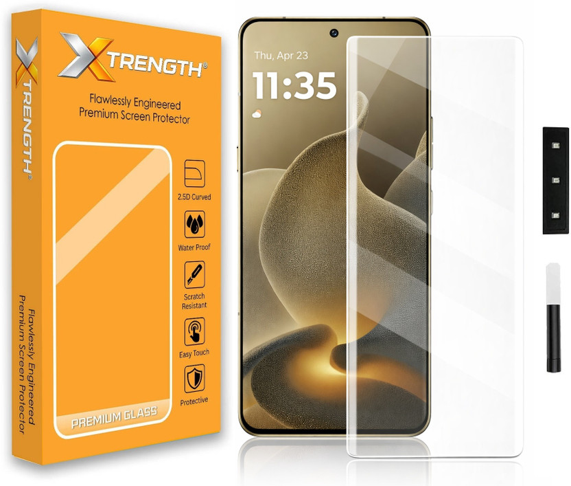 Motorola XTRENGTH Tempered Glass Guard for Motorola Signature, Moto Signature, Premium Curved UV Screen Protector, with Easy Installation Kit(Pack of 1) - Flipkart Deal
