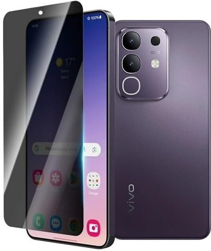 T MAGIC Tempered Glass Guard for Vivo T4x 5G Privacy Tempered Glass Screen Protector Case Friendly Easy Installation Kit(Pack of 1)