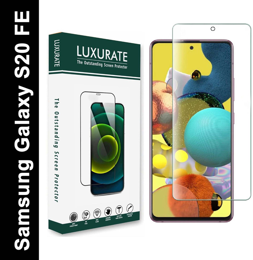 LUXURATE Tempered Glass Guard for Samsung Galaxy S20 FE 5G, Samsung Galaxy A53 5G, Samsung Galaxy M31s, Borderless Screen Protector, with Easy Installation Kit(Pack of 1)