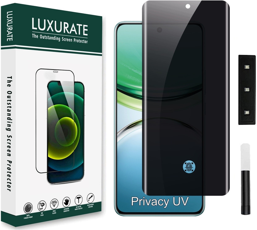 LUXURATE Tempered Glass Guard for Vivo V30 5G, Privacy / Anti-Spy UV Screen Protector, with Easy Installation Kit(Pack of 1)