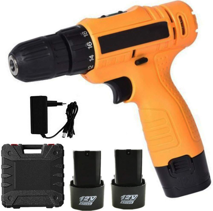 XDLB EXCEPTIONALMulti-Function Cordless Drill Machine | Torque setting | LED Light Guided |Keyless Chuck | Reverse Forward Motion MultiColor Collated Screw Gun(Cordless)