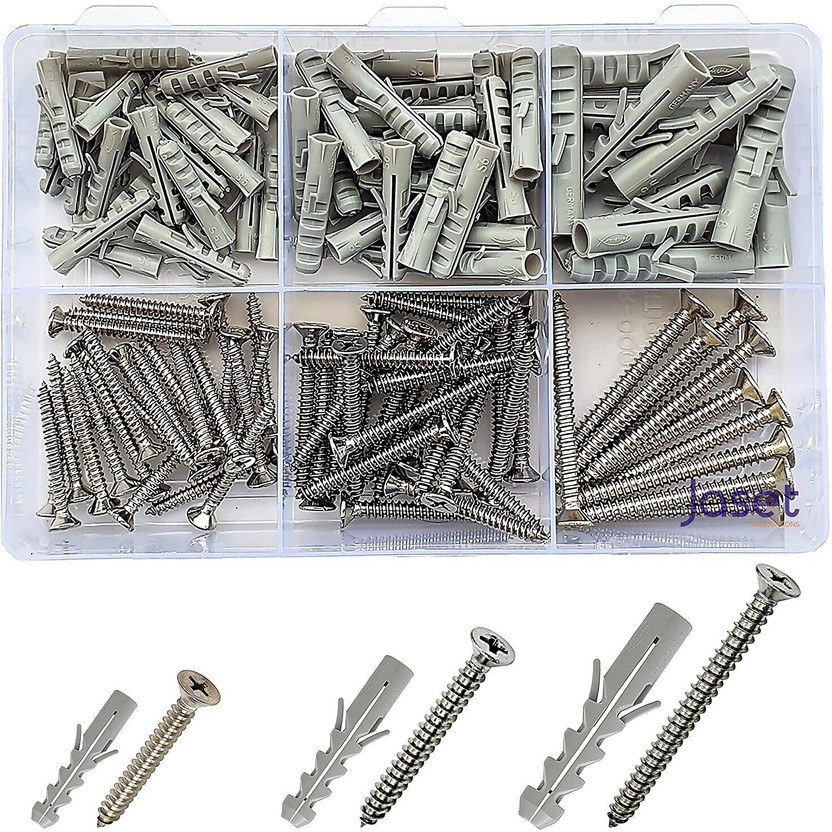 HALSEY Carbon Steel Flat Head Drywall Screw(4.5 mm Pack of 60)