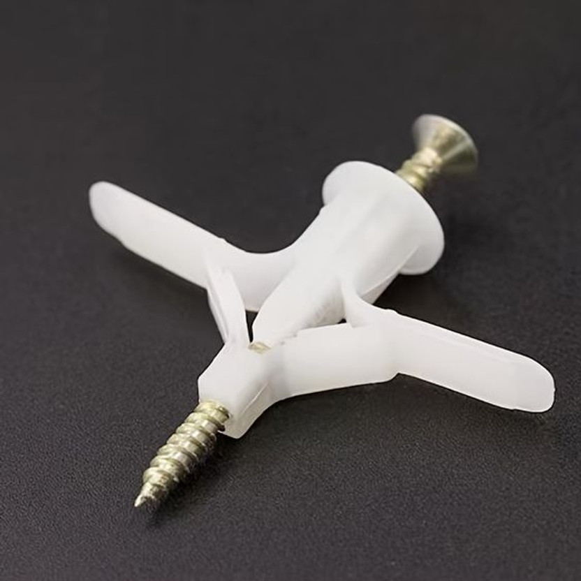 Satco Nylon Butterfly Wall Plug with Gypsum Screw Set of -20 Toggle Wings(10 cm)