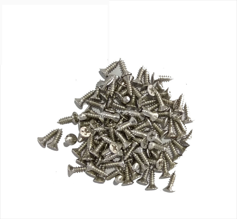 Hydur Carbon Steel Flat Head Chipboard Screw(6 mm Pack of 100)