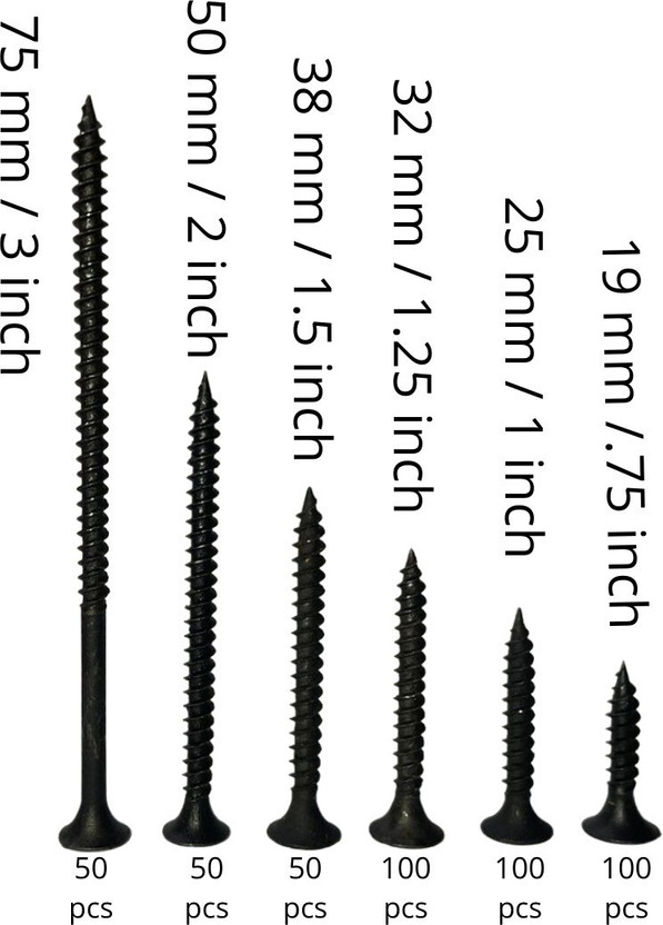 Color Zebra Steel Bugle Head Drywall Screw(75 mm Pack of 450)