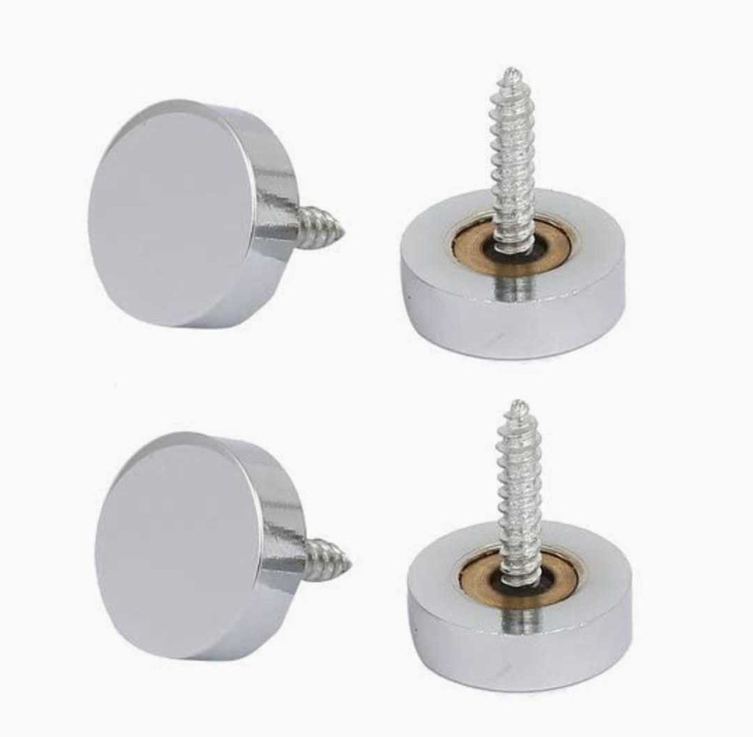 max deals Stainless Steel, Brass Flat Head Mirror Screw(22 mm Pack of 20)