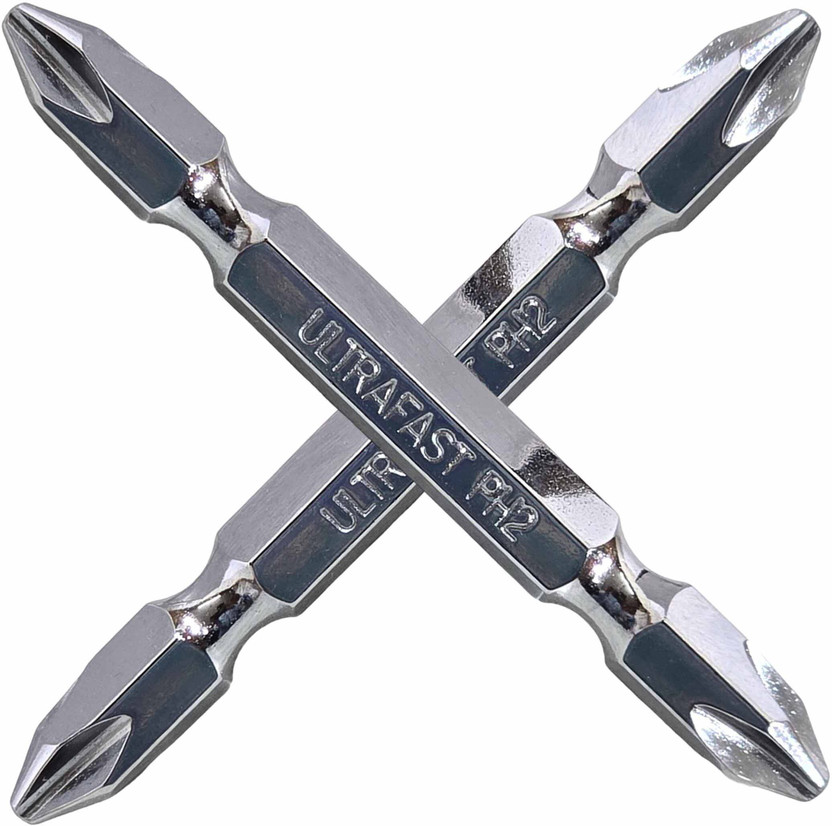 Digital Craft 2pc 65mm PH2 Magnetic Double Ended Screwdriver Bits Star Head Drill Bit Set for Power Tools, Cordless & Impact Drivers Screwdriver Bit Set(Pack of 2)