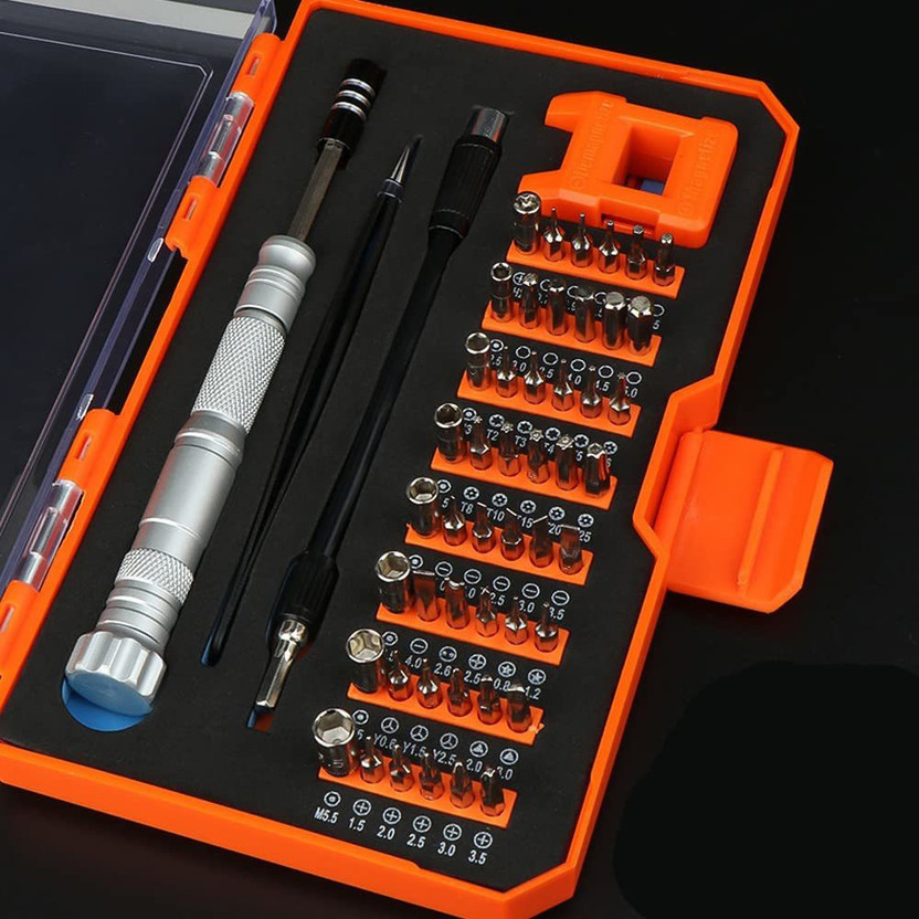 FosCadit X-985 52 in 1 Screwdriver Set with Case Magnetic Screwdriver Bit Screwdriver Bit Set(Pack of 1)