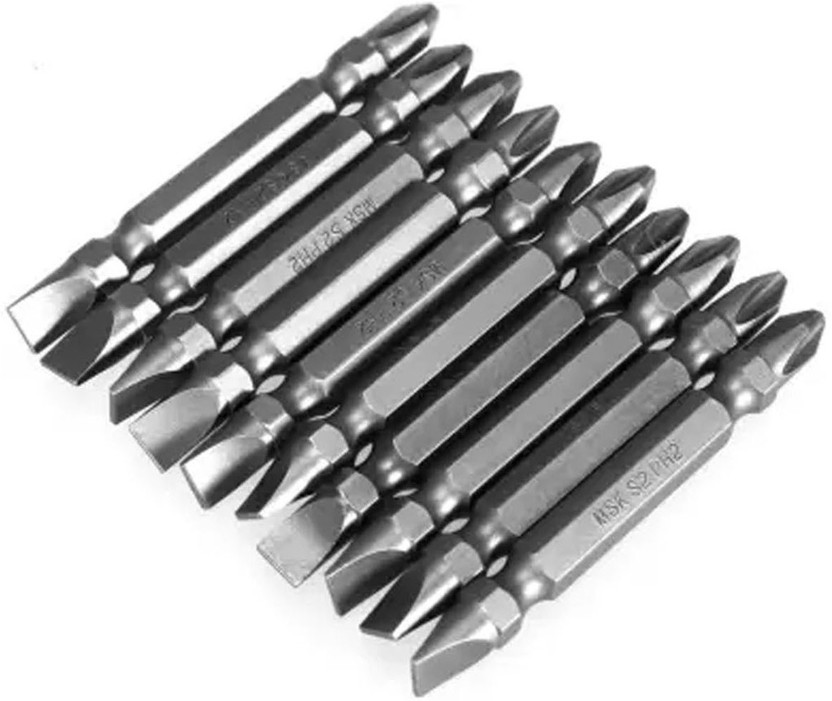 Kshivi 10 Pcs Screwdriver Bits PH2 Plus Minus (+)(-) Screwdriver Bit Set Combination Screwdriver Set(Pack of 10)