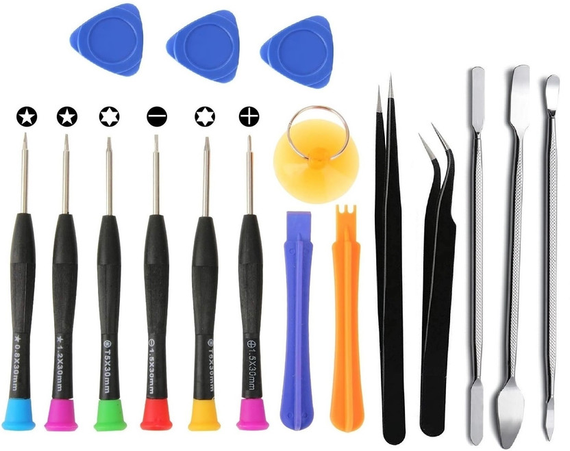 WOWSOME Screwdriver Set 2 Tweezers, 3 Metal & Plastic Opener For Mobile, Tablet Repair Precision Screwdriver Set(Pack of 1)
