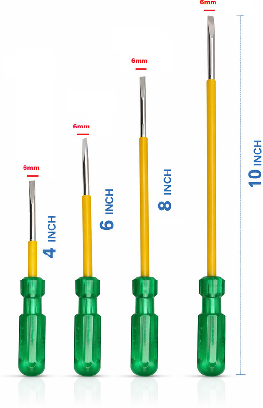 PRECISTO Screw Driver Kit Set for Multipurpose Use, 2 in 1 Reversible Screwdriver Set Standard Screwdriver Set(Pack of 4)