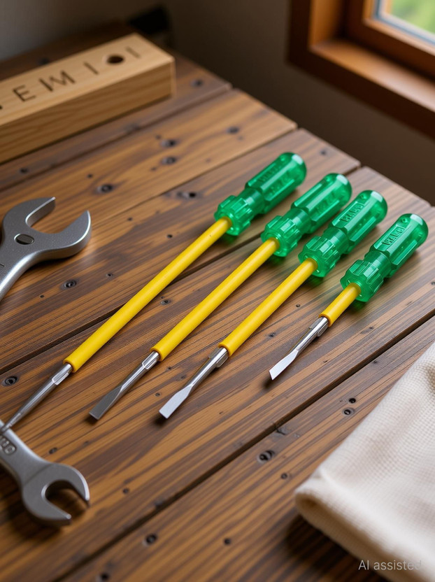 Toolora Toolora Green Flat Screwdriver Set 4 Pcs Combination Screwdriver Set(Pack of 4) - Flipkart Deal