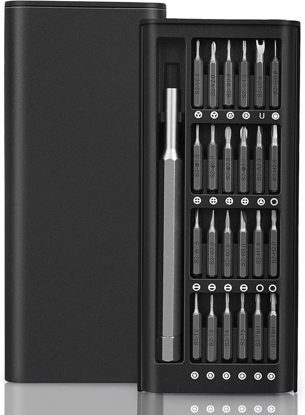 shivm 24 in 1 Screwdriver Set Magnetic Alloy Steel Repair Tool Kit for Mobile Laptop Offset Screwdriver Set(Pack of 24)