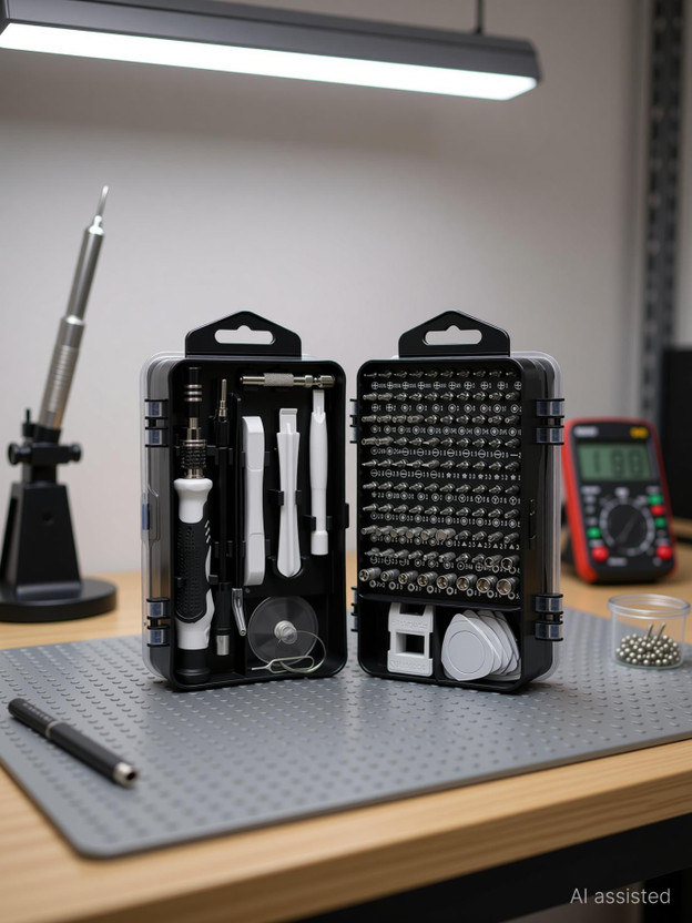 Wishbone Screw driver Tool box kit set 122 in 1 Precision tester Screwdriver Set Precision Screwdriver Set(Pack of 1)