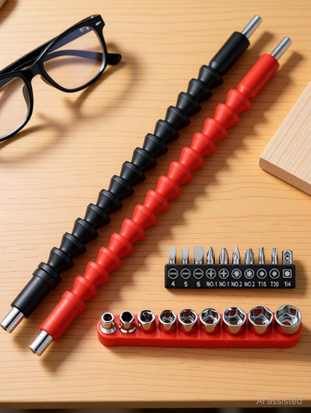 Tanya 21 pcs Hardware Accessories Flexible Shaft Bit Screwdriver Extension Kits Hex Shaft for Electric Hand Drill Impact Screwdriver Set(Pack of 21)