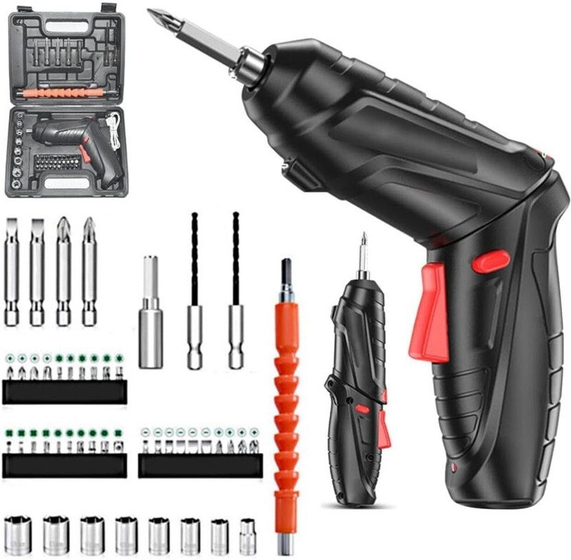 TRENDI Cordless Electric Screwdriver Kit with 47+ Bits | Rechargeable Drill Machine Precision Screwdriver Set(Pack of 1)