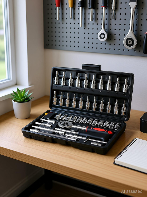 BoingBuy 46 In 1 Pcs Tool Kit & Screwdriver and Socket Ratchet Screwdriver Set(Pack of 1)