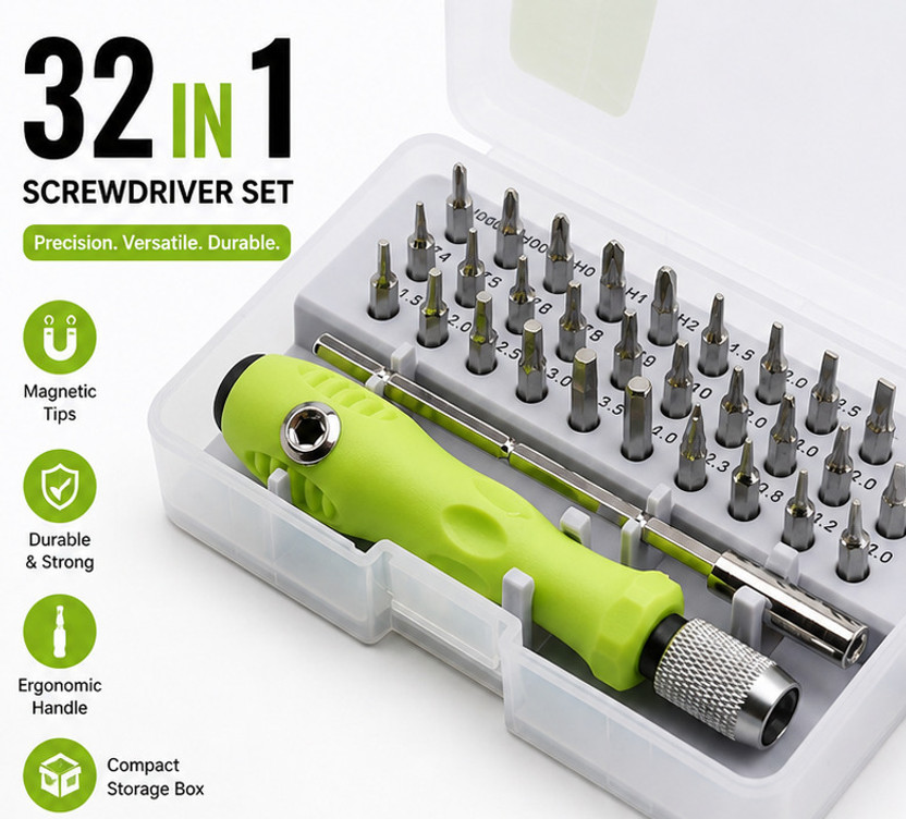 SaAvira 32 in 1 Precision Screwdriver Set Standard Screwdriver Set(Pack of 1)