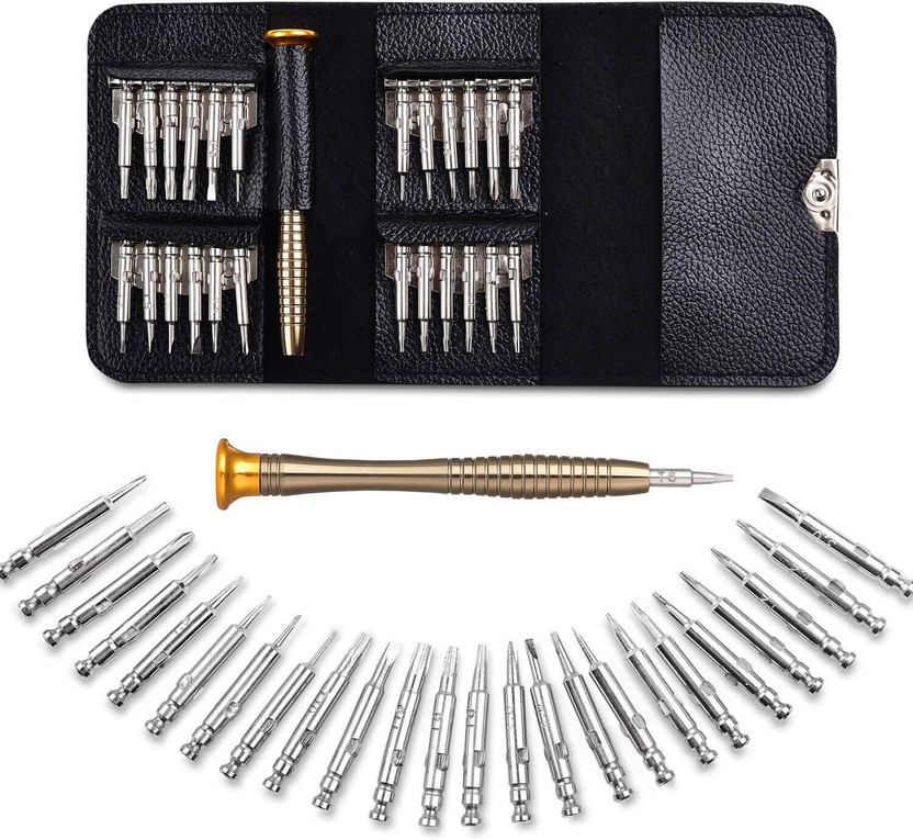 HEZON 25 in 1 Precision Screwdrivers Set,Torx Flat Screwdriver Tool Set 1 Standard Screwdriver Set(Pack of 1)