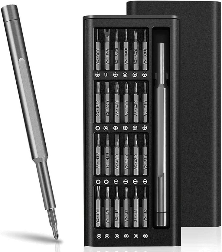 FosCadit 24-in-1 Precision Screwdriver Set with 24 Alloy S2 Steel Bits,Repair Tool Kit Precision Screwdriver Set(Pack of 24)